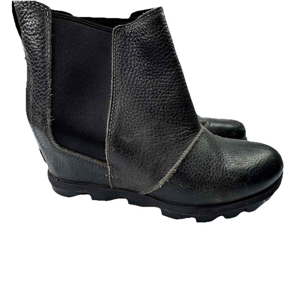 Sorel Joan Of Arctic Wedge II Womens 10 / EU 41 Leather Chelsea Boot Grey